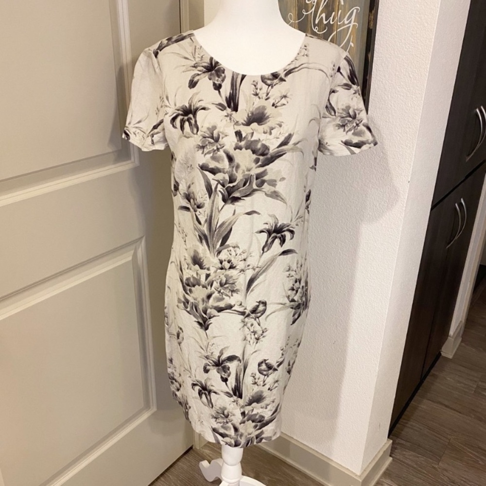 NWT Loft Floral Linen Dress